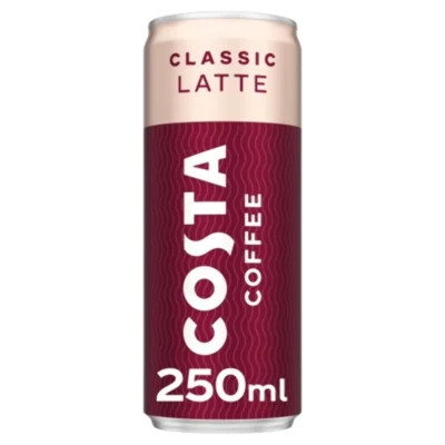 costa coffee latte can 250ml