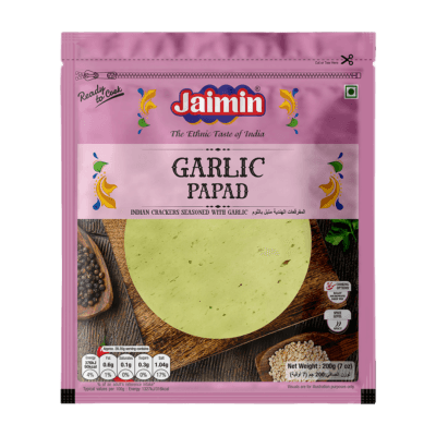 jaimin garlic papad front