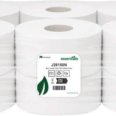 northwood mini jumbo toilet tissue rolls 12 x 150m