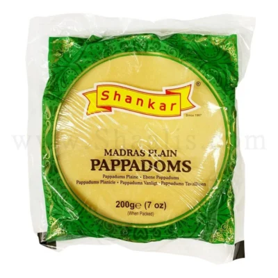 shankar madras plain pappadoms 200 gm