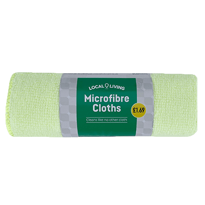 own label local living microfibre cloths 2s