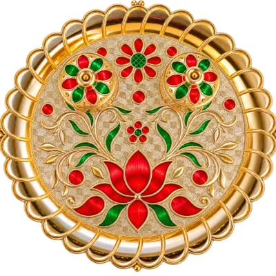 pooja lotus plate