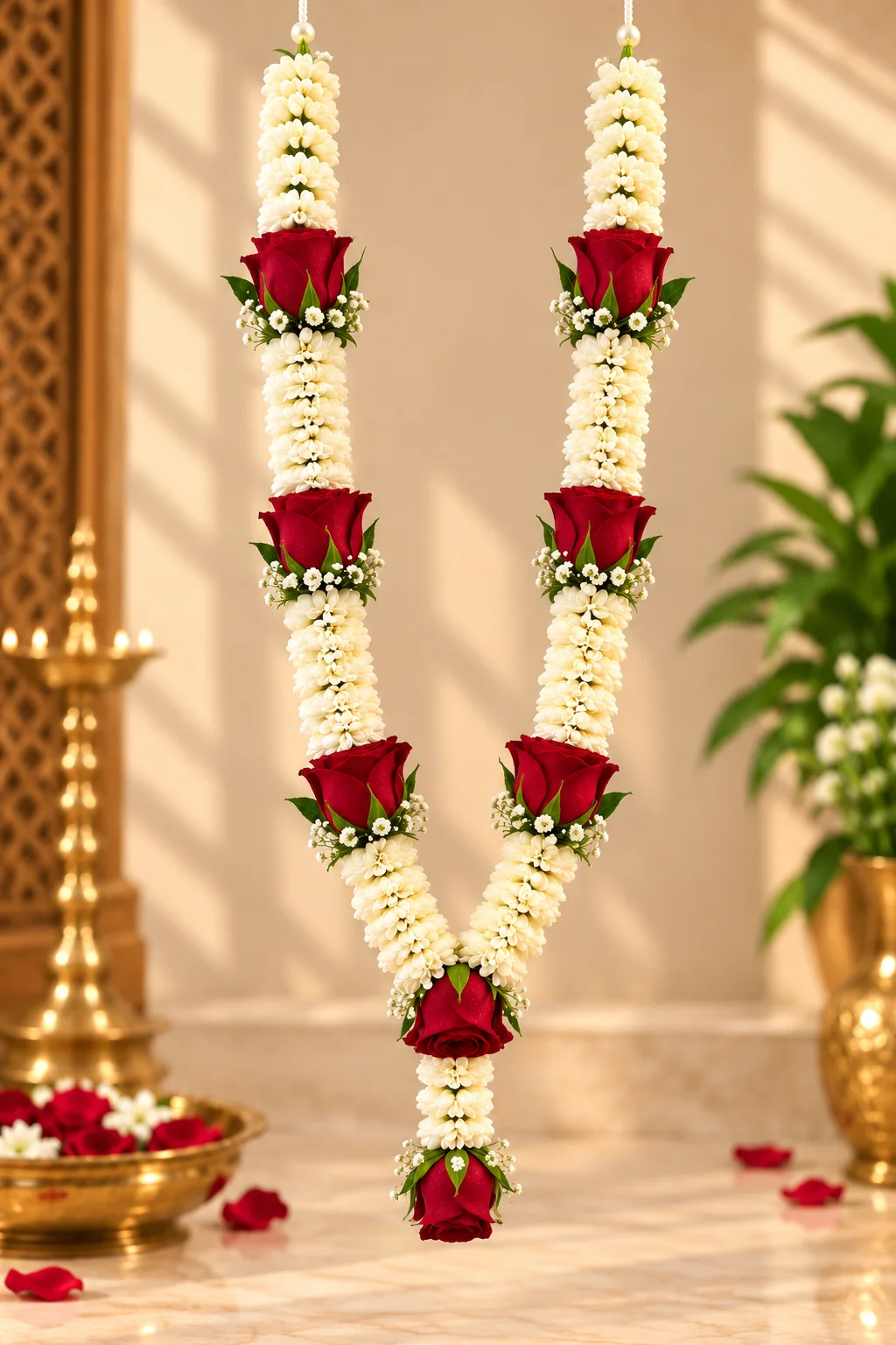 red rose jasmine mala red rose jasmine mala