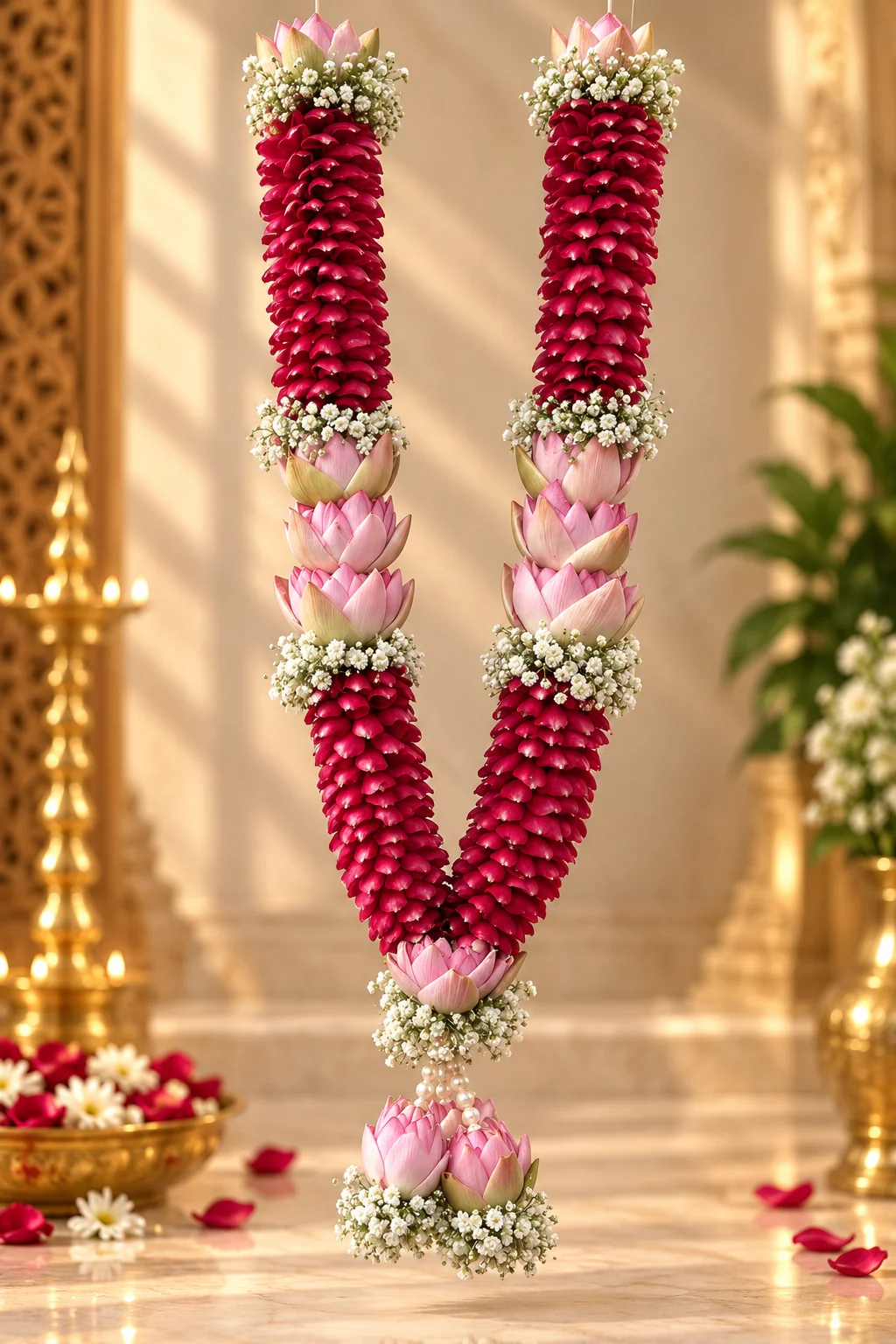 red rose pink lotus mala red rose pink lotus mala