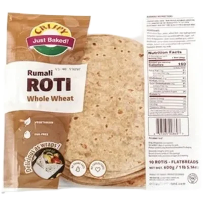 crispy rumali roti whole wheat